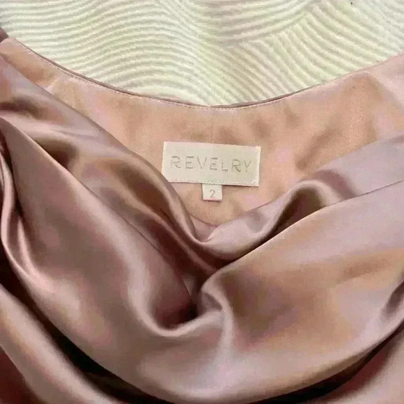 Revelry Skye Midi Satin Dress, Rose Quartz, Size 2 - Picture 5 of 10